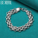 925 Silver Circle Bracelet Chain For Women Wedding Jewelry