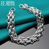 925 Silver Circle Bracelet Chain For Women Wedding Jewelry