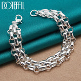 925 Silver Circle Bracelet Chain For Women Wedding Jewelry