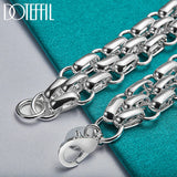 925 Silver Circle Bracelet Chain For Women Wedding Jewelry