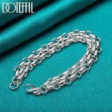 925 Silver Circle Bracelet Chain For Women Wedding Jewelry