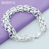 925 Silver Circle Bracelet Wedding Engagement Party Jewelry