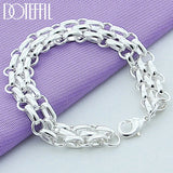 925 Silver Circle Bracelet Wedding Engagement Party Jewelry