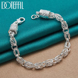 925 Silver Lobster Clasp Bracelet Chain Wedding Jewelry