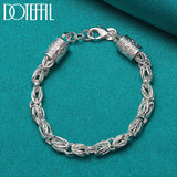 925 Silver Lobster Clasp Bracelet Chain Wedding Jewelry