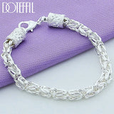 925 Silver Lobster Clasp Bracelet Wedding Engagement Jewelry