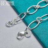 925 Silver Lucky Clover Flowers Bracelet For Woman