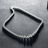 925 Silver Smooth Beads Chain 18" Necklace