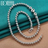 925 Silver Smooth Beads Chain 18" Necklace