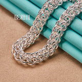 925 Silver Circle Chain Necklace Wedding Jewelry