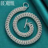 925 Silver Circles Chain Necklace Wedding Jewelry