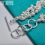 925 Silver Bead Ball Chain Grapes Bracelet Wedding Jewelry