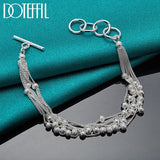 925 Silver Bead Ball Chain Grapes Bracelet Wedding Jewelry