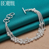 925 Silver Bead Ball Chain Grapes Bracelet Wedding Jewelry