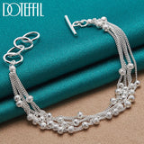 925 Silver Bead Ball Chain Grapes Bracelet Wedding Jewelry