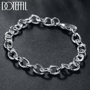 925 Silver Circle Ring Bracelet Wedding Party Jewelry