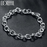 925 Silver Circle Ring Bracelet Wedding Party Jewelry