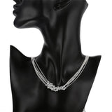 925 Sterling Silver Multi-Chain Grapes Beads Smooth Ball Necklace
