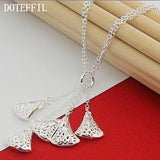 925 Sterling Silver Multi-Chain Hollow Ball Five Pendant Necklace Chain