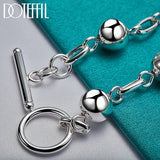 925 Silver Multi-Circle Bead Chain Bracelet Wedding Jewelry