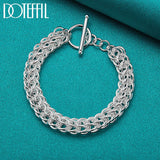 925 Silver Multi-Circle Bracelet Chain, Wedding Party Jewelry