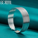 925 Silver Multi-Line Bracelets Bangle For Women Man Jewelry