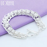 925 Silver Multi-Ring Bracelet for Women Charm Jewelry