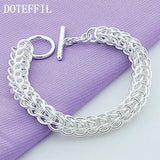 925 Silver Multi-circle Bracelet Woman Charm Wedding Jewelry