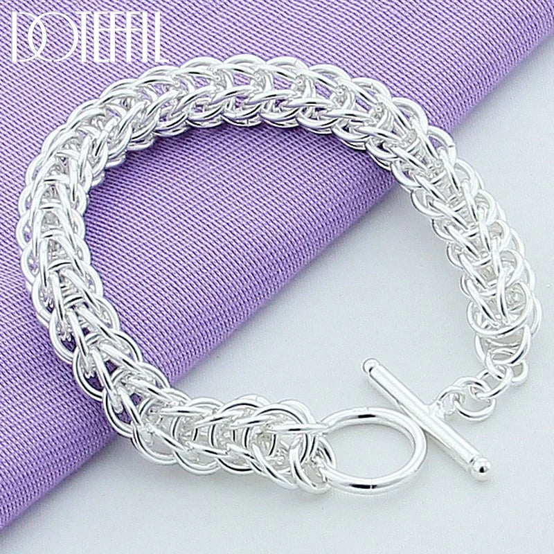 925 Silver Multi-circle Bracelet Woman Charm Wedding Jewelry