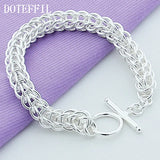 925 Silver Multi-circle Bracelet Woman Charm Wedding Jewelry