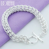 925 Silver Multi-circle Bracelet Woman Charm Wedding Jewelry