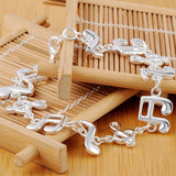 925 Silver Music Symbol Bracelet Wedding Engagement Jewelry