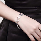 925 Silver Music Symbol Bracelet Wedding Engagement Jewelry