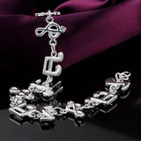 925 Silver Music Symbol Bracelet Wedding Engagement Jewelry