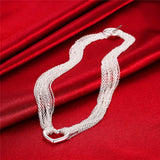 925 Silver Necklace Heart Pendant Female Jewelry