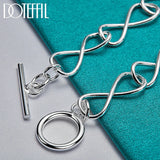 925 Sterling Silver OT Buckle Bracelet Chain For Women Man