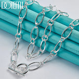 925 Sterling Silver OT Buckle Necklace 18 Inches Chain