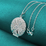 925 Silver Photo Frame Pendant Necklace 16-30 Inch Chain