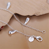 925 Silver Raindrops Pendant Bracelet For Woman
