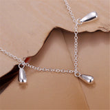 925 Silver Raindrops Pendant Bracelet For Woman