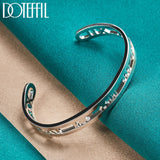 925 Silver Roman Numerals Bangle Bracelet Wedding Jewelry