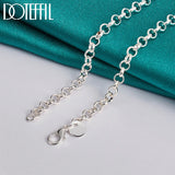 925 Silver Roman Numerals Pendant Necklace For Women Man