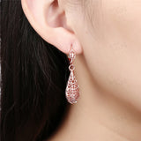 925 Silver/Rose Gold/18K Water Drop Earrings Wedding Party Gift