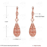 925 Silver/Rose Gold/18K Water Drop Earrings Wedding Party Gift