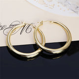 925 Silver/Rose Gold/Gold Circle Hoop Earrings Wedding Jewelry
