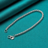 925 Silver 4mm Box Chain Bracelet