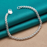 925 Silver 4mm Box Chain Bracelet