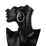 925 Silver Circle Hoop Earrings 30/40/50/60mm Woman Party Wedding Jewelry