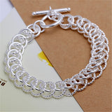 925 Silver Chain Bracelet OT Buckle Women's Jewelry