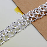 925 Silver Chain Bracelet OT Buckle Women's Jewelry